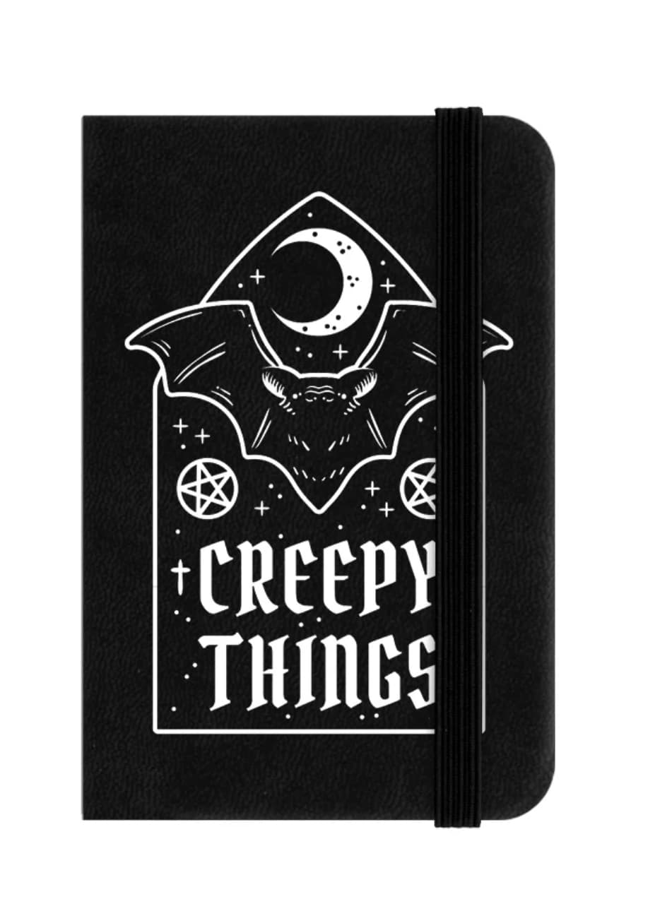 Creepy Things Mini Black Notebook
