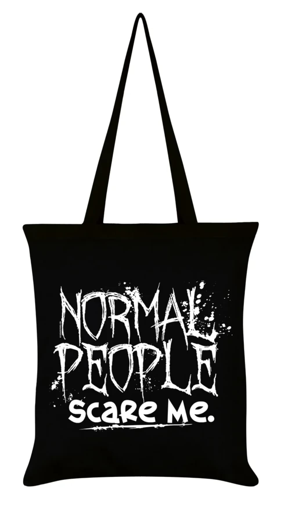 Normal People Scare Me Black Tote Bag