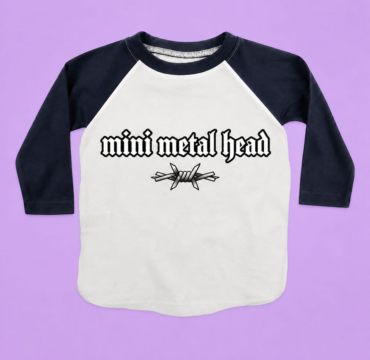 Mini Metal Head blue basbeball T-Shirt Kids 