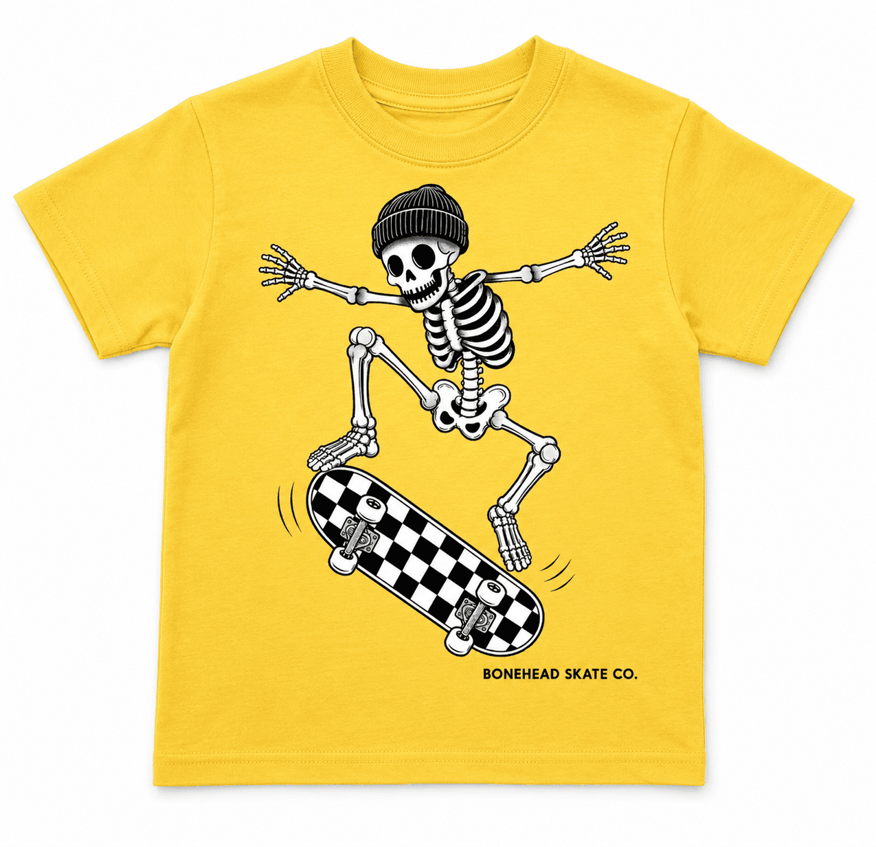 Bonehead Skate Co. Skeleton Skater T-shirt Adult 