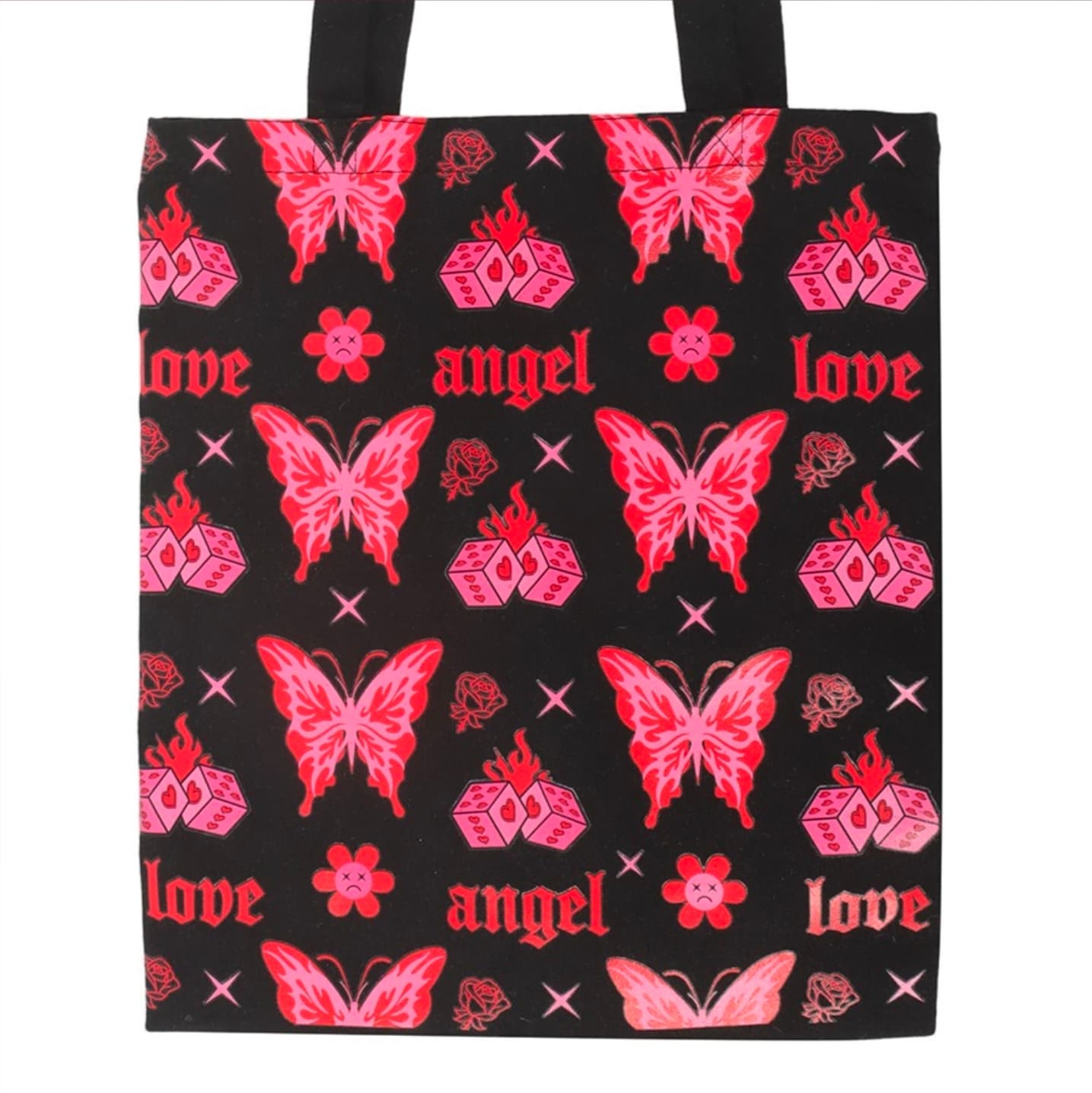 Flaming Butterfly Print Polycotton Tote Bag — image 2